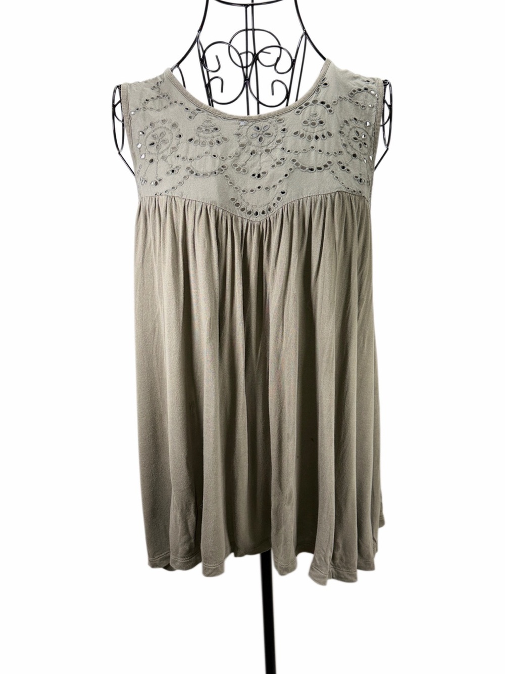 libby. edelman Relaxed Scoop Neck Tank - Olive Green
